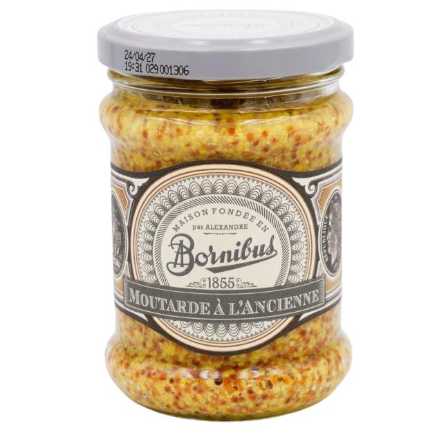 KOSHER WHOLEGRAIN MUSTARD MOUTARDE À L'ANCIENNE BORNIBUS KLP 245 GR.