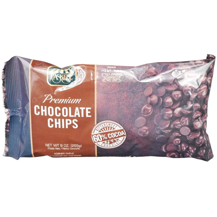 PREMIUM KOSHER CHOCOLATE CHIPS 60% PASKESZ KLP 200 GR.