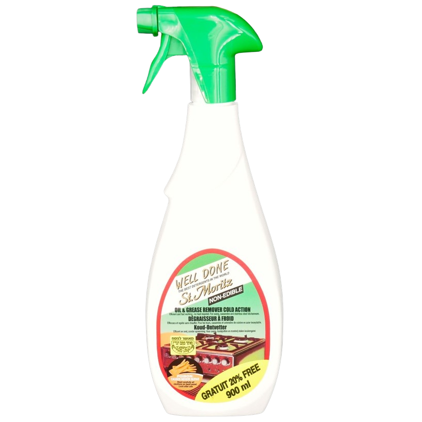 ST. MORITZ  WELL DONE DEGREASER APPROVED FOR PASSOVER KLP 900 ML.