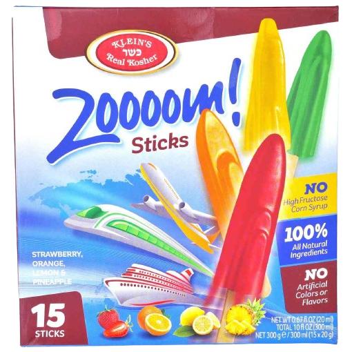 15 KOSHER FRUIT ICES STICKS ZOOOOM 