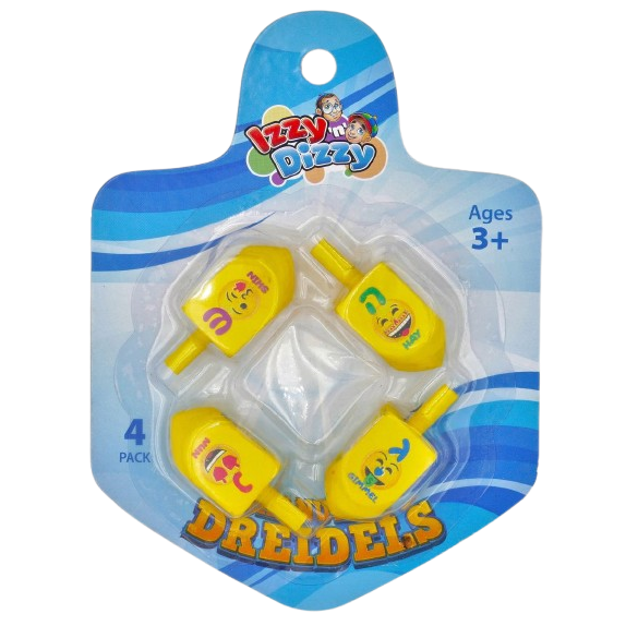 4 EMOJI DREIDELS – FUN CHANUKKAH SPINNING TOYS