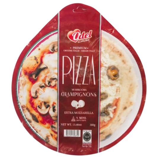 PIZZA KOSHER PREMIUM CON FUNGHI E FORMAGGIO EXTRA ODEL 380 GR.