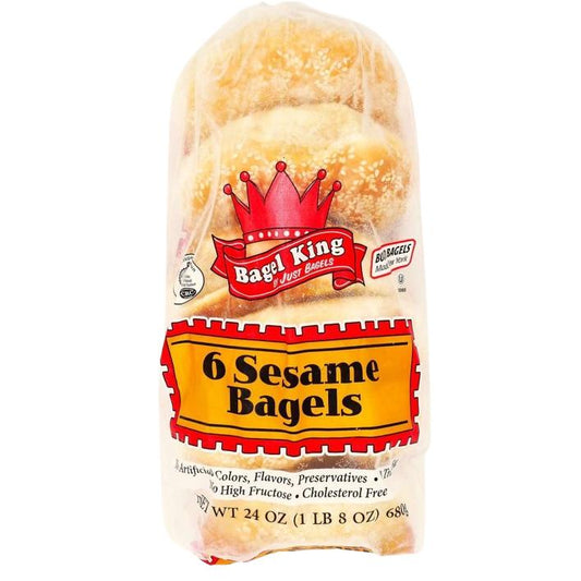 6 MEZONOT KOSHER BAGELS  WITH SESAME