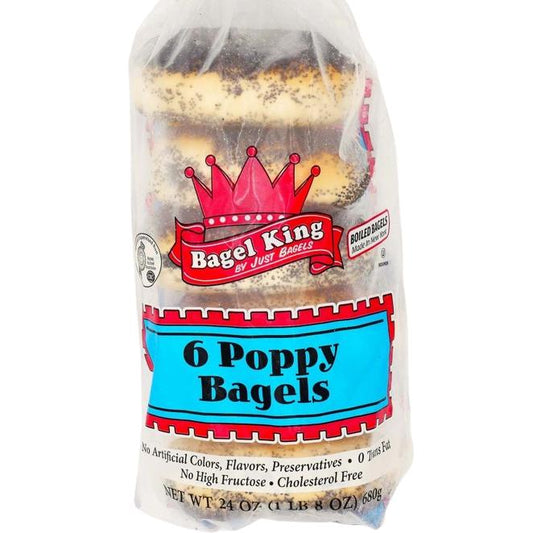 6 MEZONOT POPPYSEEDS KOSHER BAGELS