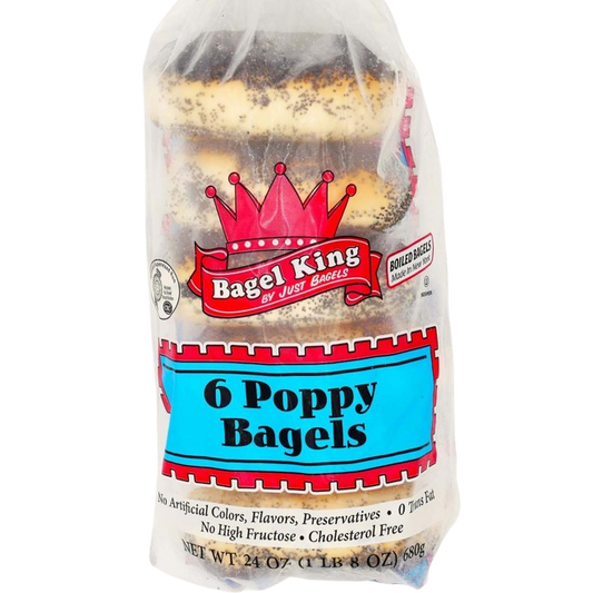 6 MEZONOT POPPYSEEDS KOSHER BAGELS