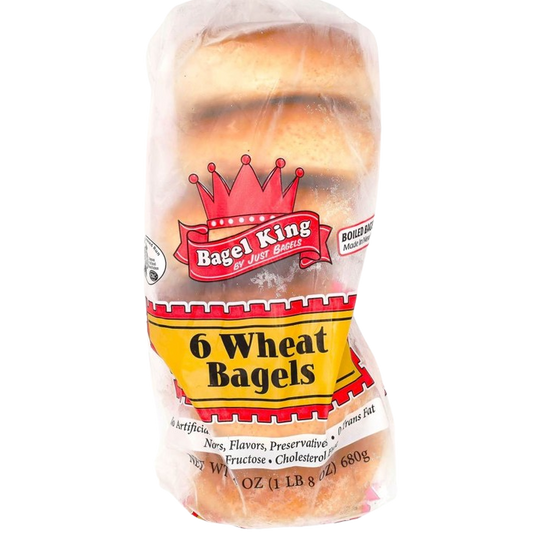 6 WHOLE WHEAT KOSHER BAGELS MEZONOT