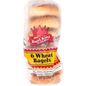 6 WHOLE WHEAT KOSHER BAGELS MEZONOT