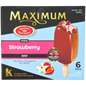 6 X MINI KOSHER CHOCOLATE STRAWBERRY ICE CREAM