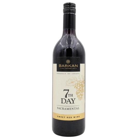 7TH DAY SACRAMENTAL BARKAN 750 ML.  Kosher Red Sweet Wine From Israel