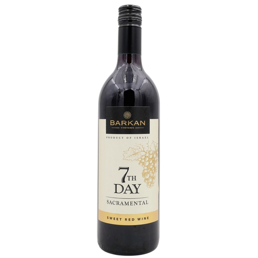 7TH DAY SACRAMENTAL BARKAN 750 ML.  Kosher Red Sweet Wine From Israel
