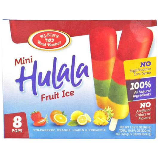 8 X MINI HULALA KOSHER  FRUIT ICE 