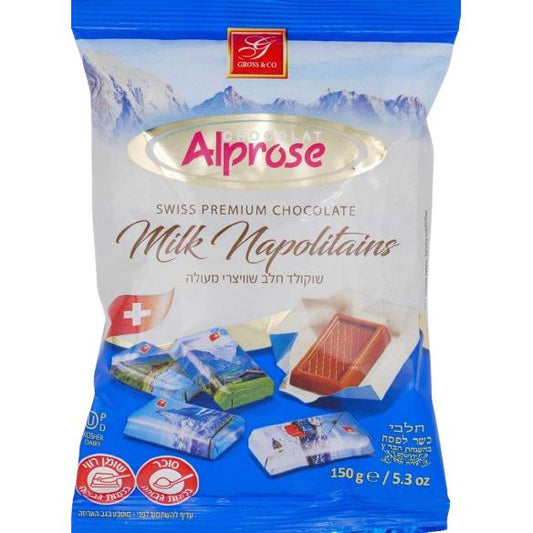 ALPROSE KOSHER MILK CHOCOLATE NAPOLITAINS 150 GR.