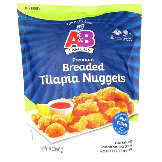 A&B BREADED KOSHER TILAPIA NUGGETS 