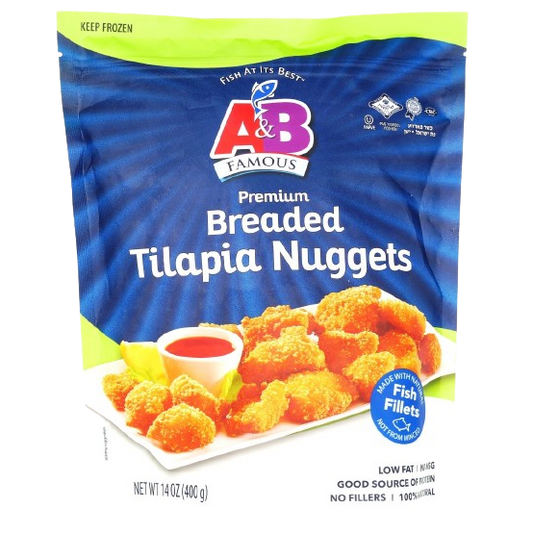 A&B BREADED KOSHER TILAPIA NUGGETS 