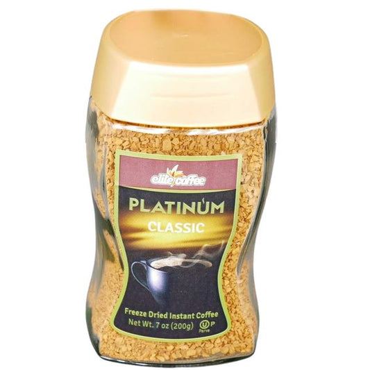 ELITE PLATINUM FREEZE DRIED INSTANT COFFEE KOSHER KLP 200 GR.