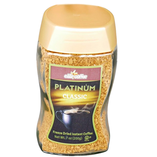 ELITE PLATINUM FREEZE DRIED INSTANT COFFEE KOSHER KLP 200 GR.
