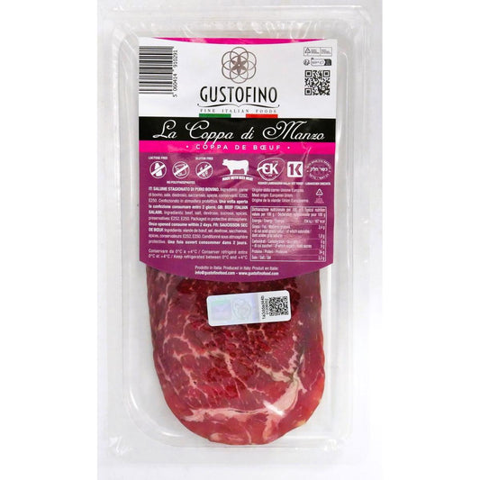 GLATT KOSHER BEEF COPPA GF SL 80 GR.