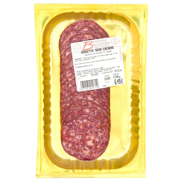 GLATT KOSHER BEEF SALAMI ROSETTA 120 GR.
