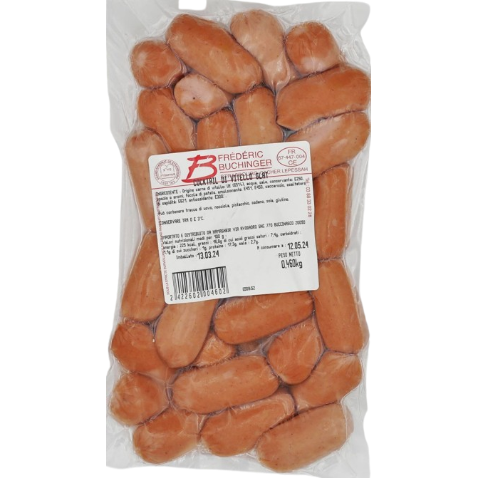 GLATT KOSHER VEAL COCKTAIL FRANKFURTERS 500 GR.