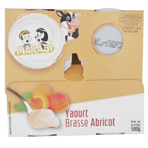 KOSHER ABRICOT YOGURT MK 4 X 125 GR.