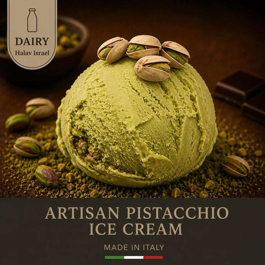 KOSHER ARTISAN DAIRY PISTACCHIO ICE CREAM CHOLOV ISROEL 