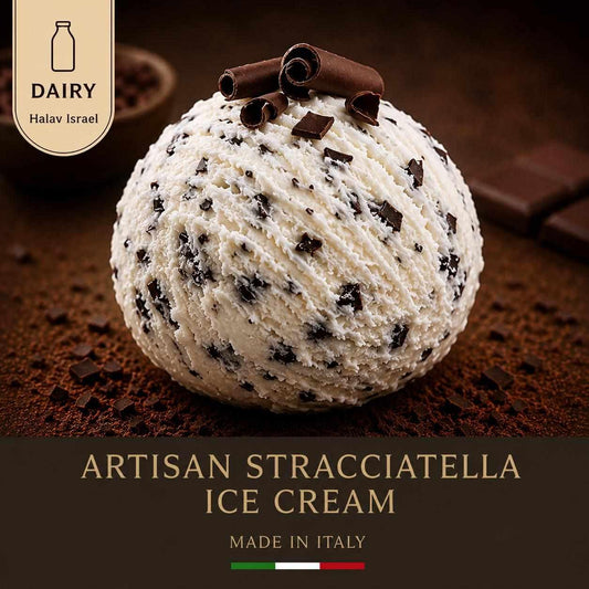 KOSHER ARTISAN DAIRY STRACCIATELLA ICE CREAM CHOLOV ISROEL