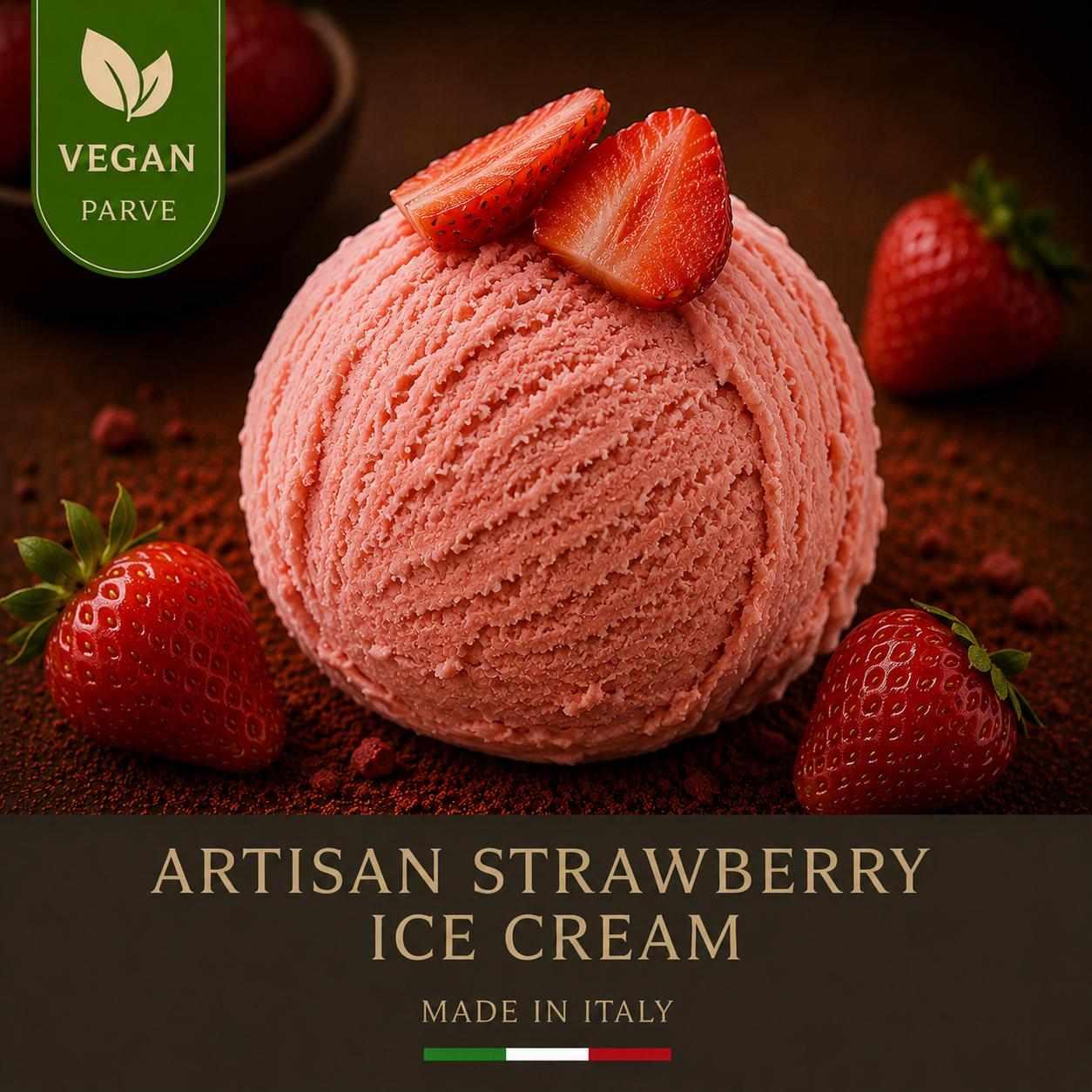 KOSHER ARTISAN STRAWBERRY ICE CREAM PARVE