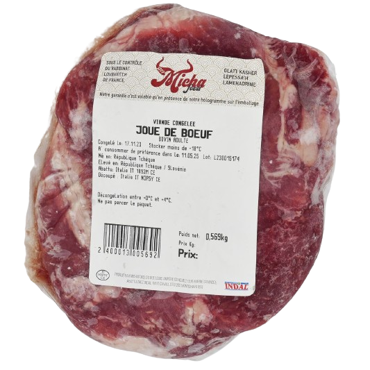 KOSHER BEEF CHEEK MEAT GLATT SL 1.2 KG
