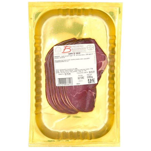 KOSHER  BEEF COPPA GLATT  100 GR.
