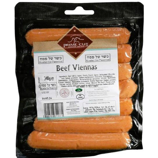 KOSHER BEEF VIENNA SAUSAGES PRIME CUT 340 GR.