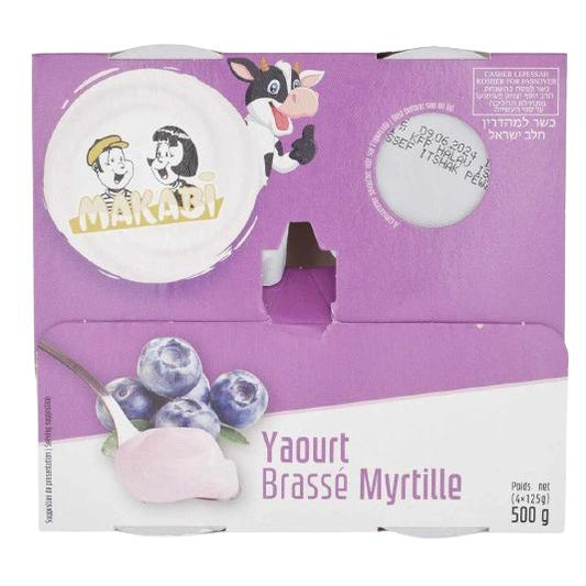 KOSHER BLUEBERRY YOGURT MK 4 X 125 GR.