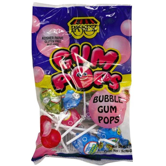 KOSHER BUBBLE GUM POPS PASKESZ 8 UNIT 113,5 GR. 
