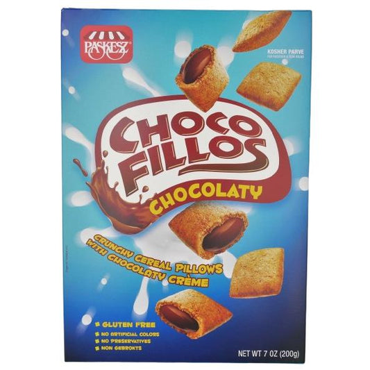 KOSHER CEREAL PILLOWS WITH CHOCOLATY FILLING CREAM KLP 156 GR.