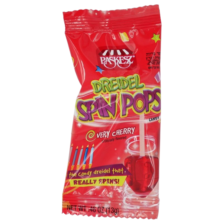 KOSHER CHERRY DREIDEL SPIN POPS PASKESZ 13 GR.