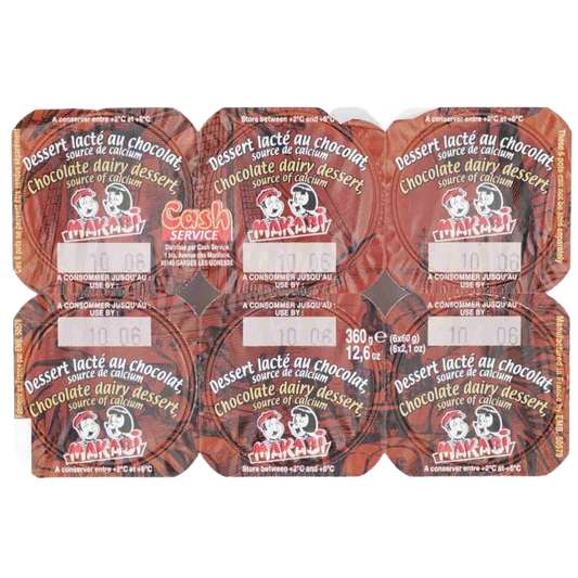 KOSHER CHOCOLATE DESSERT PETIT SUISSE MK  6 X 60 GR.