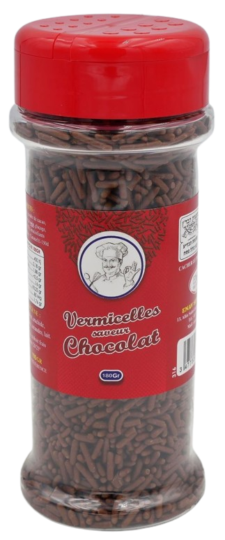 KOSHER CHOCOLATE SPRINKLES FLAVORED KLP EN 190 GR.