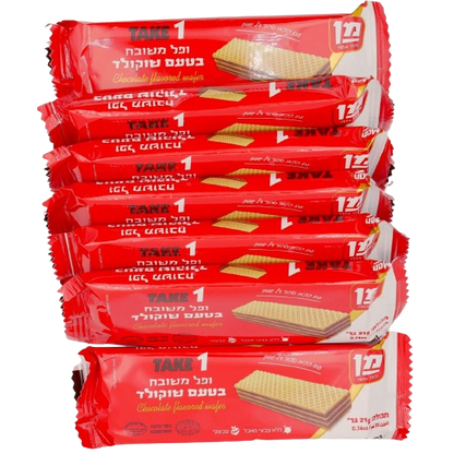 KOSHER CHOCOLATE WAFERS  TAKE 1 MAN 7 UNITS X 21 GR.