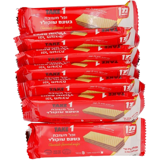 KOSHER CHOCOLATE WAFERS  TAKE 1 MAN 7 UNITS X 21 GR.