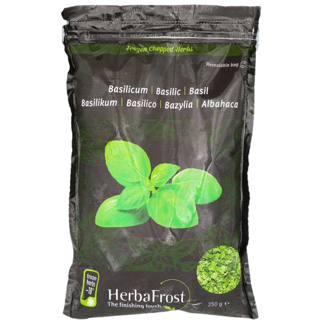 KOSHER CHOPPED BASIL IQF HERBAFROST 