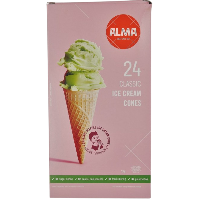KOSHER CONES FOR ICE CREAM 24 UNIT 95 GR.