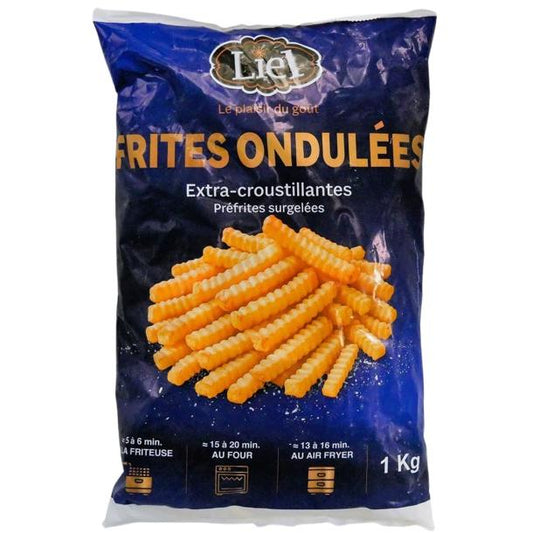 KOSHER CRINKLE CUT FRENCH FRIES LIEL KLP 1 KG.