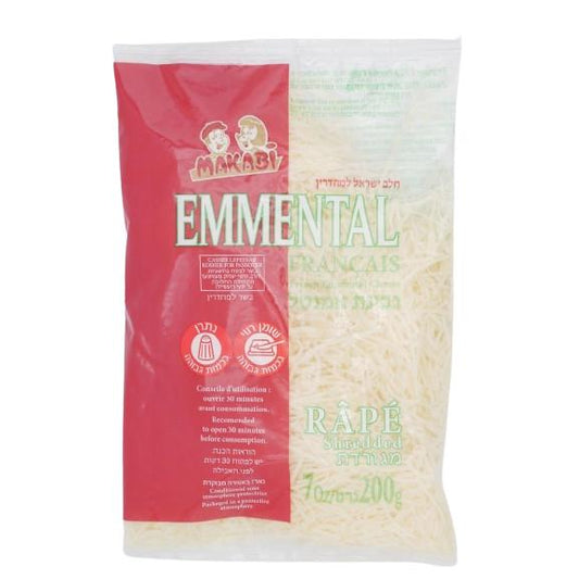 KOSHER EMMENTAL GRATED CHEESE MK 200 GR.