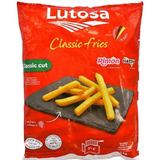 KOSHER FRENCH FRIES LUTOSA CHIPS 1 KG.
