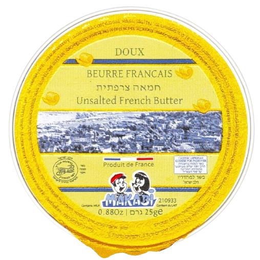 KOSHER FRENCH UNSALTED MINI BUTTER MK 25 GR.
