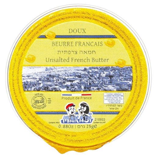 KOSHER FRENCH UNSALTED MINI BUTTER MK 25 GR.
