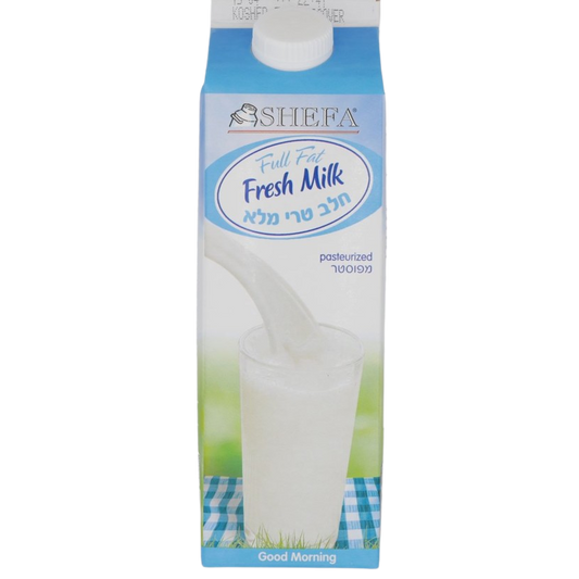 KOSHER FULL FAT FRESH MILK SHEFA 1 LT