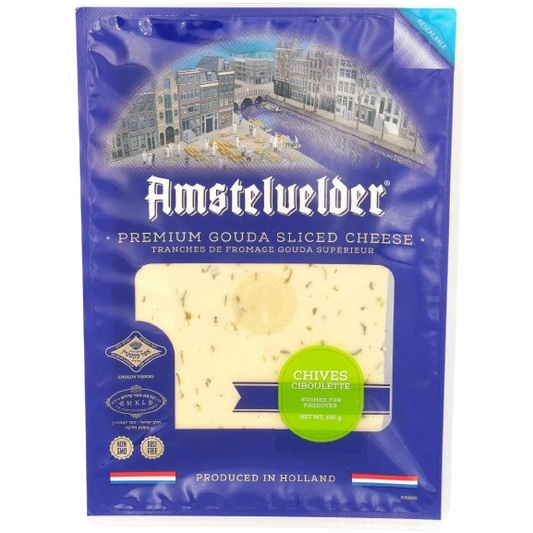 KOSHER GOUDA WITH CHIVES AMS 150 GR.
