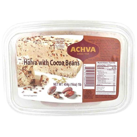 KOSHER HALVA WITH COCOA BEAN ACHVA 454 GR.