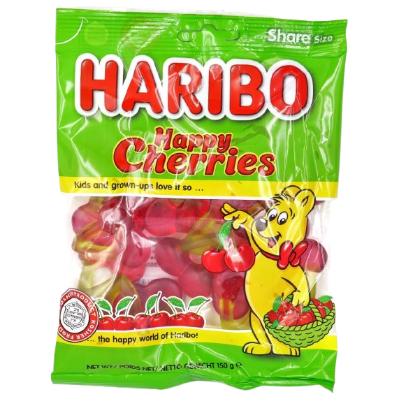 KOSHER HARIBO HAPPY CHERRIES 150 GR. 