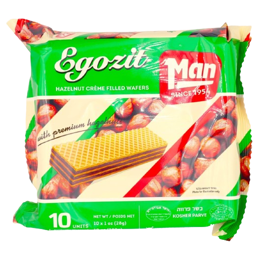 KOSHER HAZELNUT WAFERS MAN 10 X 28 GR.